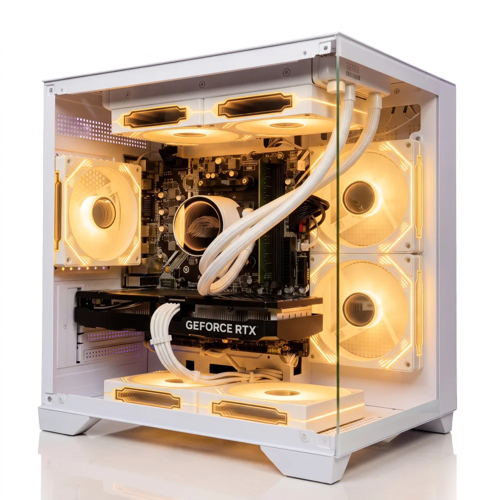 PC Gamer Aquário Branco Ryzen 7 5700x | RTX 5060 Ti 8GB | 32gb Ram | SSD Nvme 1TB | Wi-fi | Water Cooler 240mm | Fonte 750w | Win 11 Pro - view 5