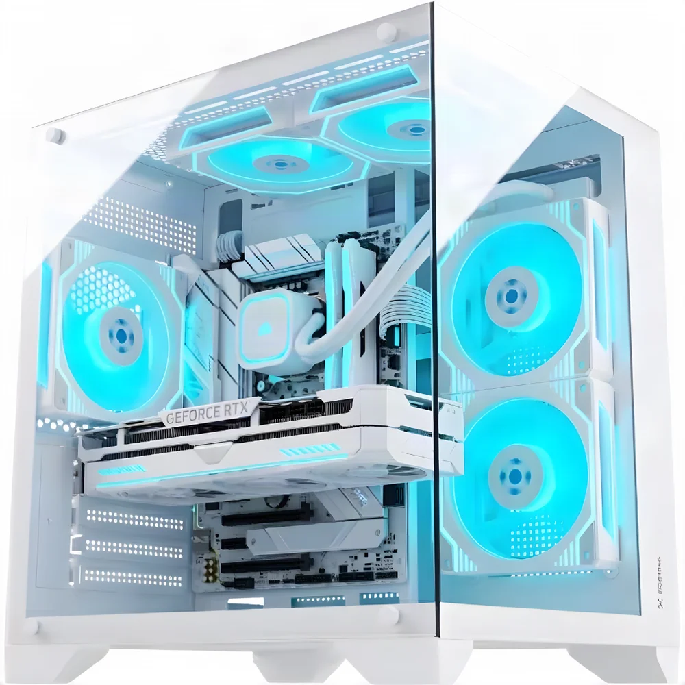 Gabinete Gamer Cube Gaming Case Clarity Branco Com Lateral De Vidro E Usb 3.0