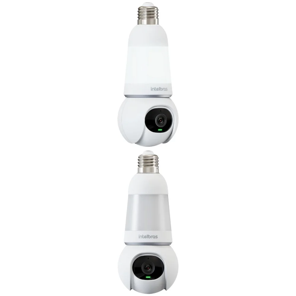 Kit 2 Câmera Lâmpada Inteligente Wi-fi 3 Megapixels Im6 Full Color Intelbras