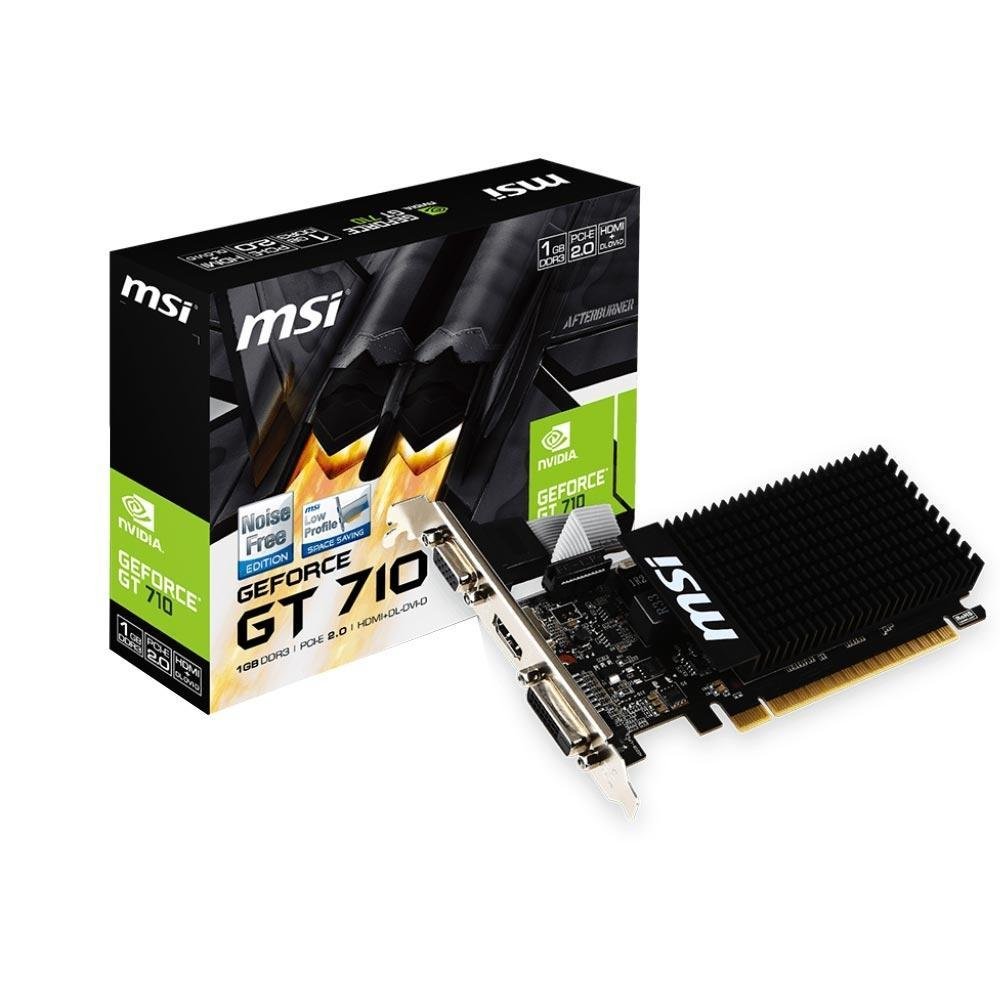 Placa de Vídeo 1GB MSI GeForce GT 710 DDR3 64Bits