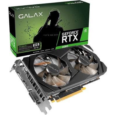Placa de Vídeo Galax GeForce RTX 2060 1Click OC 6GB GDDR6 192Bit A GeForce RTX 2060 é meticulosamente criada para oferecer dissipação de calor superio