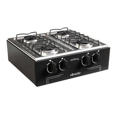 Fogão Portátil 4 Bocas, Mesa Em Inox, Asiatico - Braslar | KaBuM!