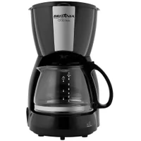 Cafeteira Elétrica Britânia Cp30 Filtro Permanente, Jarra De Vidro, Preta/inox,