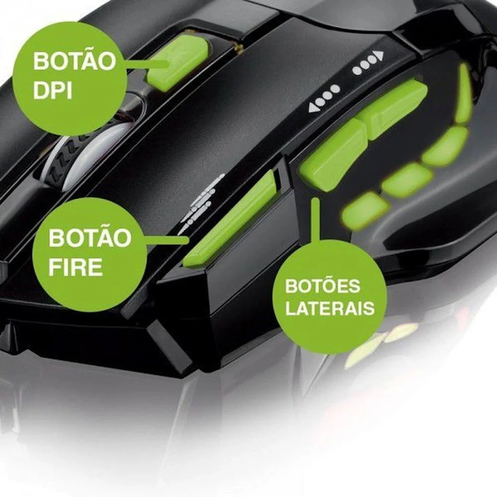 Mouse Gamer Com Fio Multi Mo208 Óptico Xgamer