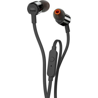 O Fone de Ouvido JBL Intra Auricular preto T110BT é leve, confortável e compacto. O revestimento resistente, contém um par de drivers de 9 mm que prod