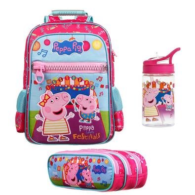 Peça em Polinylon 41 cm de altura Zíper frontal + bolso frontal 3 divisões Bolsos laterais em mesh com forro Ref: 37473Fabricante: DermiwilCor: RosaGa