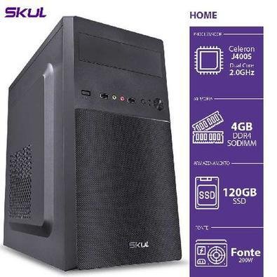 Computador Home H100 - Celeron Dual Core J4005 2.00Ghz 4Gb Ddr4 Sodimm Ssd 120Gb Hdmi/Vga Fonte 200W