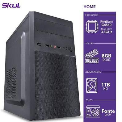 *** SKUL - HOME ***A linha de computadores Skul Home foi desenvolvida especialmente para aqueles que fazem o uso do computador para tarefas diárias, c