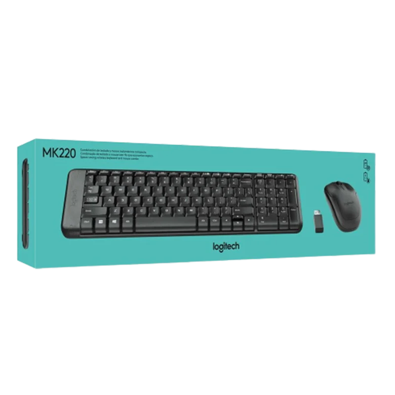 Imagem 4 de 5 do produto Kit Teclado E Mouse Logitech, Mk220, Wireless - 920-004431