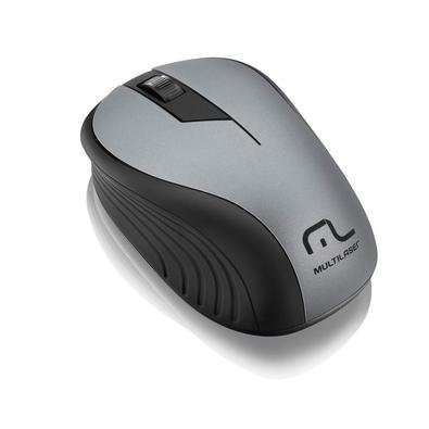 Com a mais alta tecnologia a Multilaser desenvolveu o Mouse Óptico sem fio, design anatômico, alcance de 10 metros, na cor preto e com textura emborra