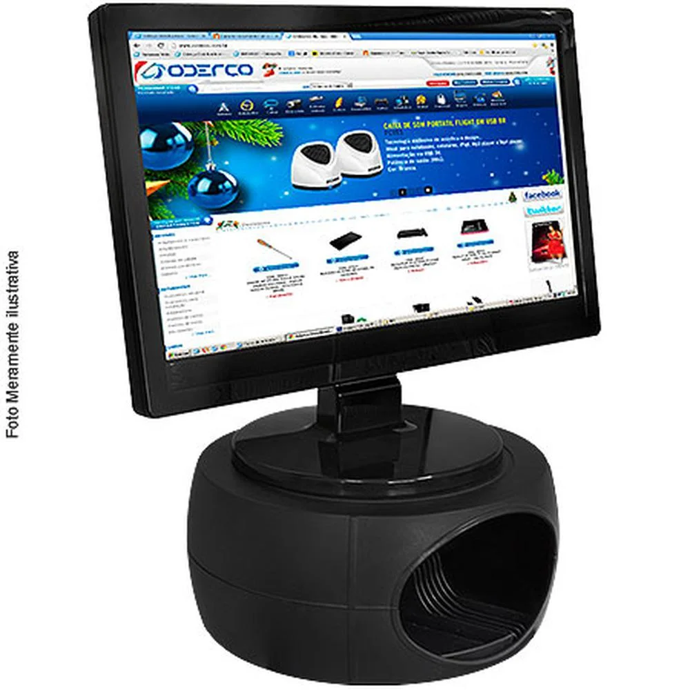 Imagem 2 de 4 do produto Suporte Masticmol Para Monitor, Com Organizador, ABS, Preto - Sm100