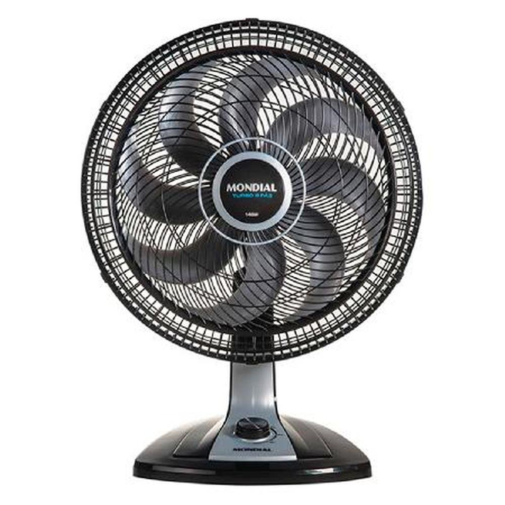 Ventilador De Mesa Mondial Turbo, 220V, 140W, Preto, 8 Pás, 3 Velocidades - Vtx40-8p