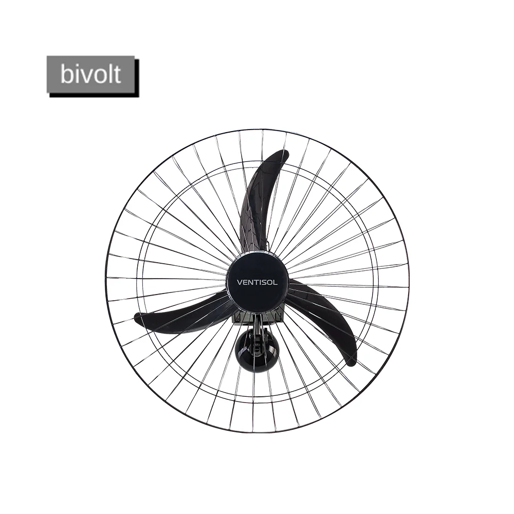 Imagem 5 de 5 do produto Ventilador De Parede Ventisol Oscilante, 60cm, 3 Pás, 200W, Bivolt, Preto