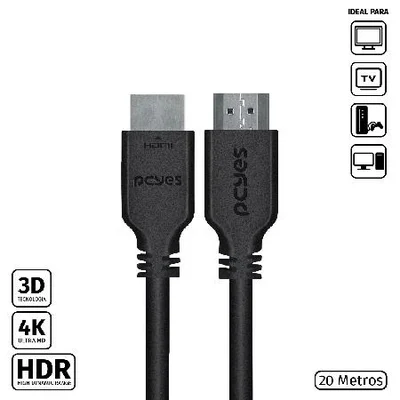Cabo Hdmi 2.0 4K 30Awg Puro Cobre 20 Metros - Phm20-20