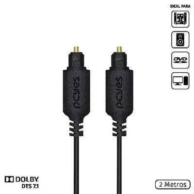 Cabo Óptico Digital Toslink Macho 2 Metros - Pod-2