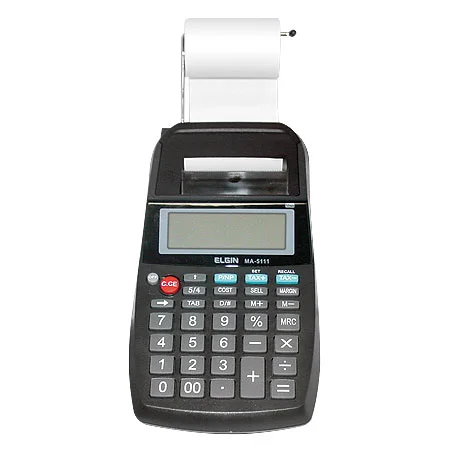 Calculadora Compacta Com Bobina Elgin Ma-5111, 12 Dígitos, Preto - 42MA51110000