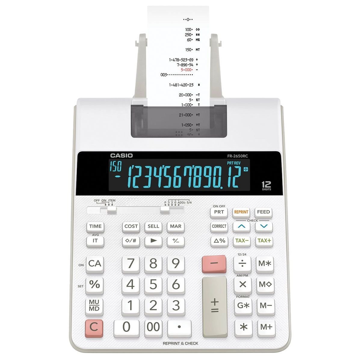 Calculadora Com Bobina, Display Lcd, 2.0 Linha , Com Relógio E Calendário, Fr-2650Rc-B-Dc Branca