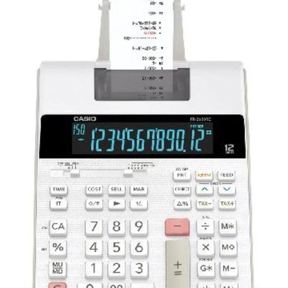 Calculadora Com Bobina, Display Lcd, 2.0 Linha , Com Relógio E Calendário, Fr-2650Rc-B-Dc Branca Calculadora Com Bobina, Display Lcd, 2.0 Linha , Com Relógio E Calendário, Fr-2650Rc-B-Dc Branca