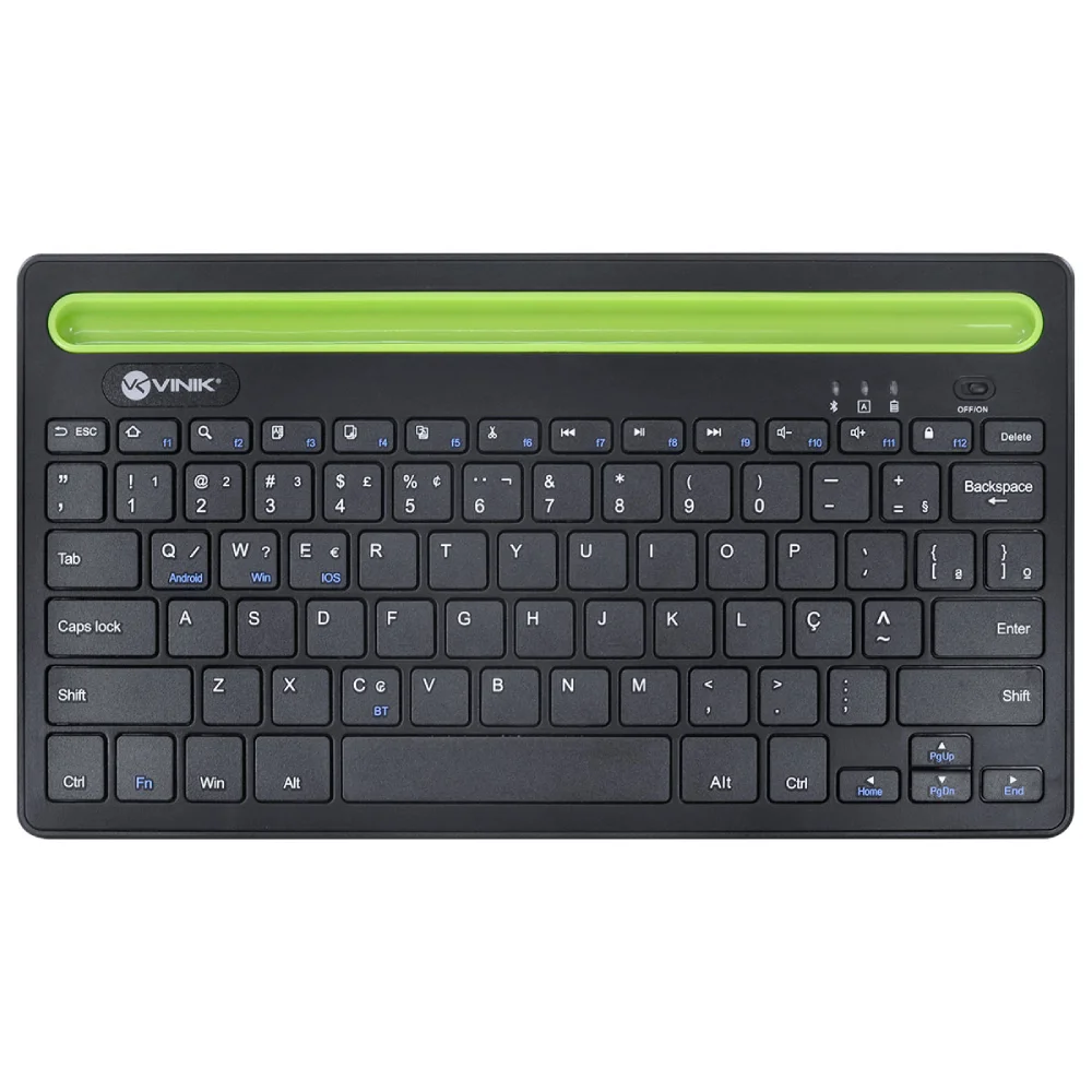 Teclado Vinik Bluetooth, ABNT, para Tablet e Smartphone, Preto - Dt200