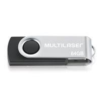 Carregue com você todas os arquivos e dados dos quais precisa! Com este pen drive Multilaser, que tem 64 GB de capacidade de armazenamento, você não c