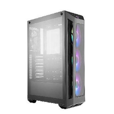 MASTERBOX MB530P* 3 painéis de vidro temperado* Fans endereçáveis RGB com controle de iluminação* Suporte para um total de 6 ventiladores e resfriamen