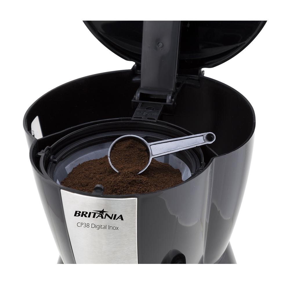 Imagem 2 de 3 do produto Cafeteira Britânia CP38 Digital, Inox - 220V