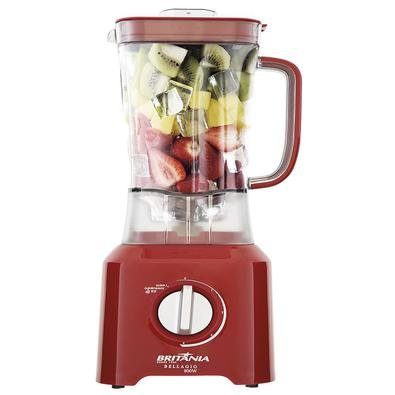 • Preparar diversos tipos de alimentos, vitaminas, molhos, sopas cremosas e muito mais fica fácil com o Liquidificador Britânia Bellagio Vermelho 800