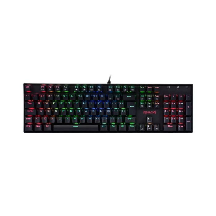 Teclado Mecânico Redragon, Mitra, Preto, RGB, Switch Outemu Brown - K551