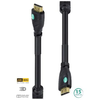 Cabo HDMI Vinik H20f-15 2.0 4K Ultra HD 3D Conexão Ethernet Com Filtro 15 Metros