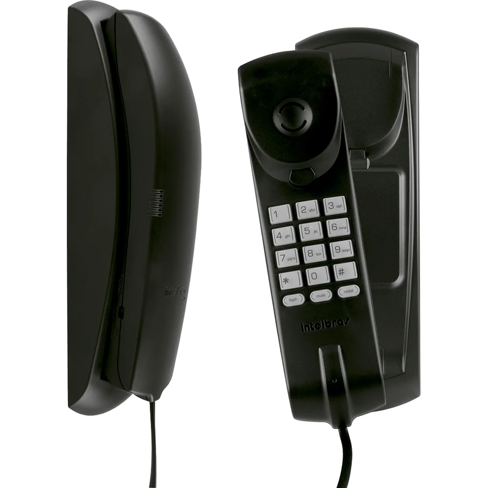 Telefone com Fio Intelbras Tc20, Funções Flash, Tom,  Rediscar, Teclado Luminoso, Preto - 4090401