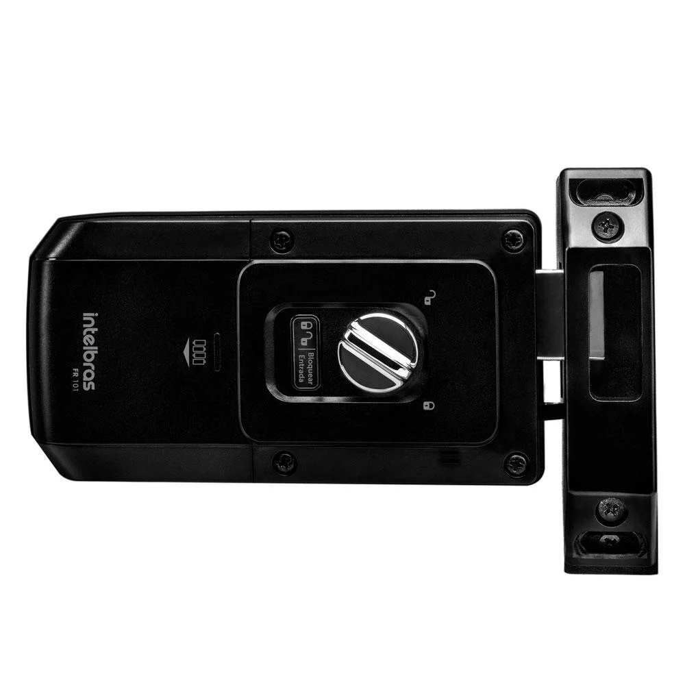 Imagem 3 de 3 do produto Fechadura Digital Intelbras Fr101, Tensão de alimentação 6 V, Tensão de alimentação de emergência: 9 V, Teclado Touch Screen, 4 Senhas