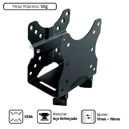 Imagem 3 de 5 do produto Suporte Para Nuc, PCYES Plmsc01, Thin Client, Liva E Mini Pc Suspenso Multifuncional Universal