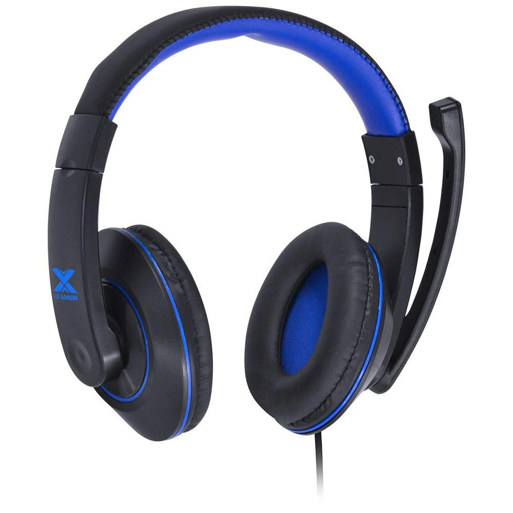 Imagem 2 de 2 do produto Headset Gamer Vinik Vx Gaming V Blade Ii P2 Estereo, Com Microfone Retratil E Ajuste De Haste, Preto Com Azul