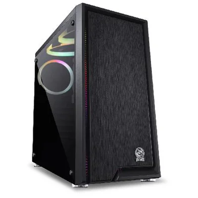 Gabinete Mid-Tower Polaris Preto 3 Fans Rgb Lateral Em Vidro Temperado - Plptrgb3fv