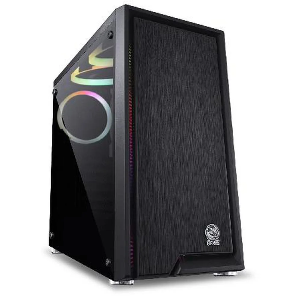 Gabinete Mid-Tower Polaris Preto 3 Fans Rgb Lateral Em Vidro Temperado - Plptrgb3fv