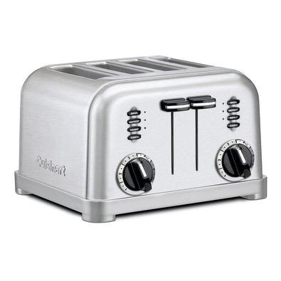 Desenvolvida pela Americana Cuisinart com design moderno e sofisticado, esta torradeira possui controlador de intensidade de 1 a 6 capaz de regular a