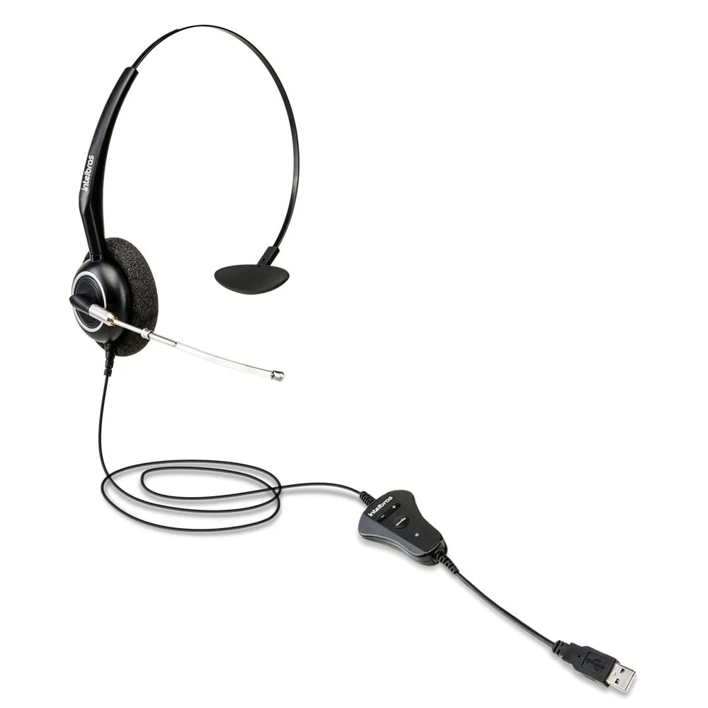 Imagem 3 de 4 do produto Headset Intelbras THS 55, USB, Preto - 4010055
