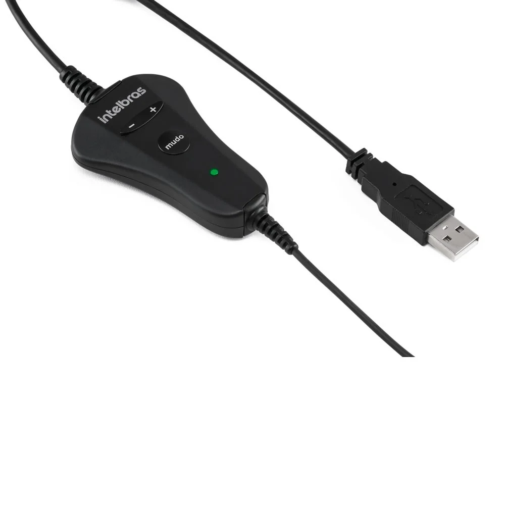 Imagem 2 de 5 do produto Fone Headset Intelbras Chs 55, Conector USB, Bivolt, Preto - 4010058