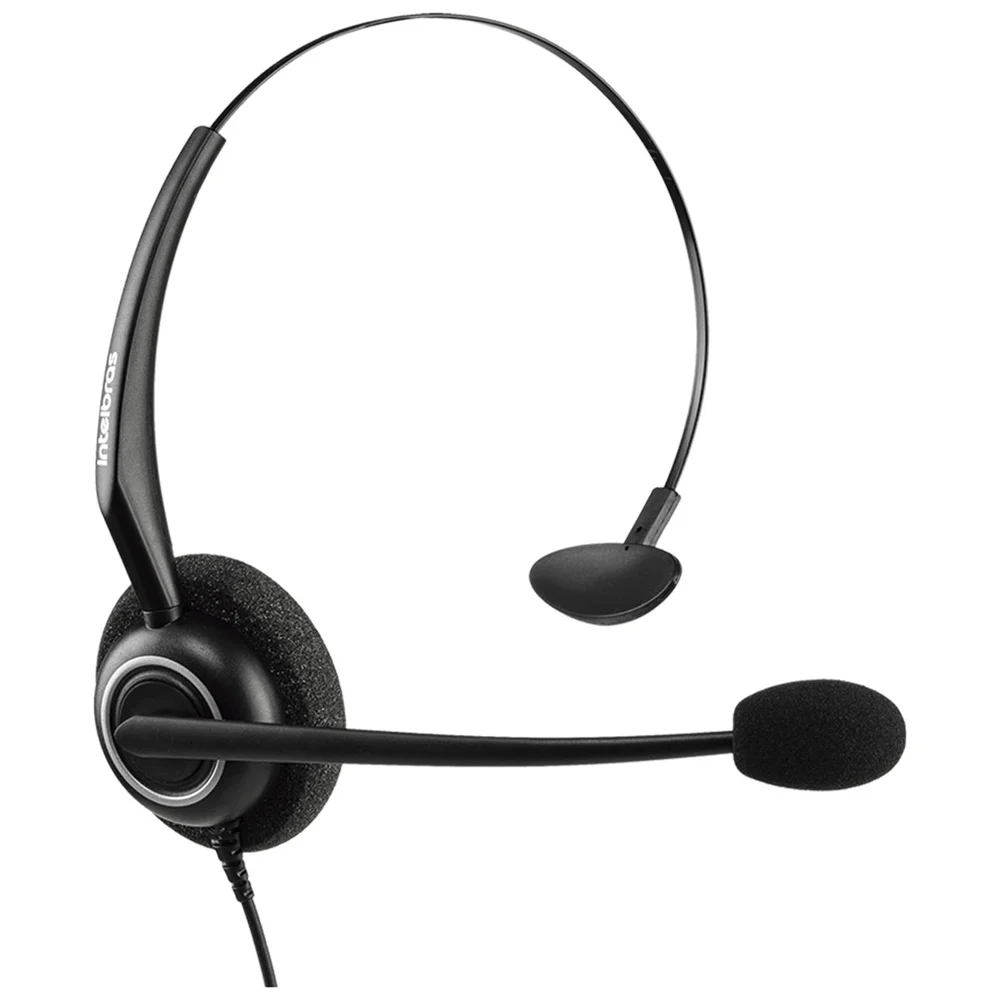 Imagem 4 de 5 do produto Fone Headset Intelbras Chs 55, Conector USB, Bivolt, Preto - 4010058