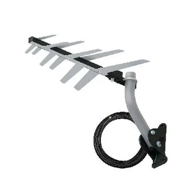 Antena Externa Digital Aquario, Para Tv 2 Em 1 Hdtv/Uhf, Com Mastro E Cabo 10 Metros - Dtv-1500