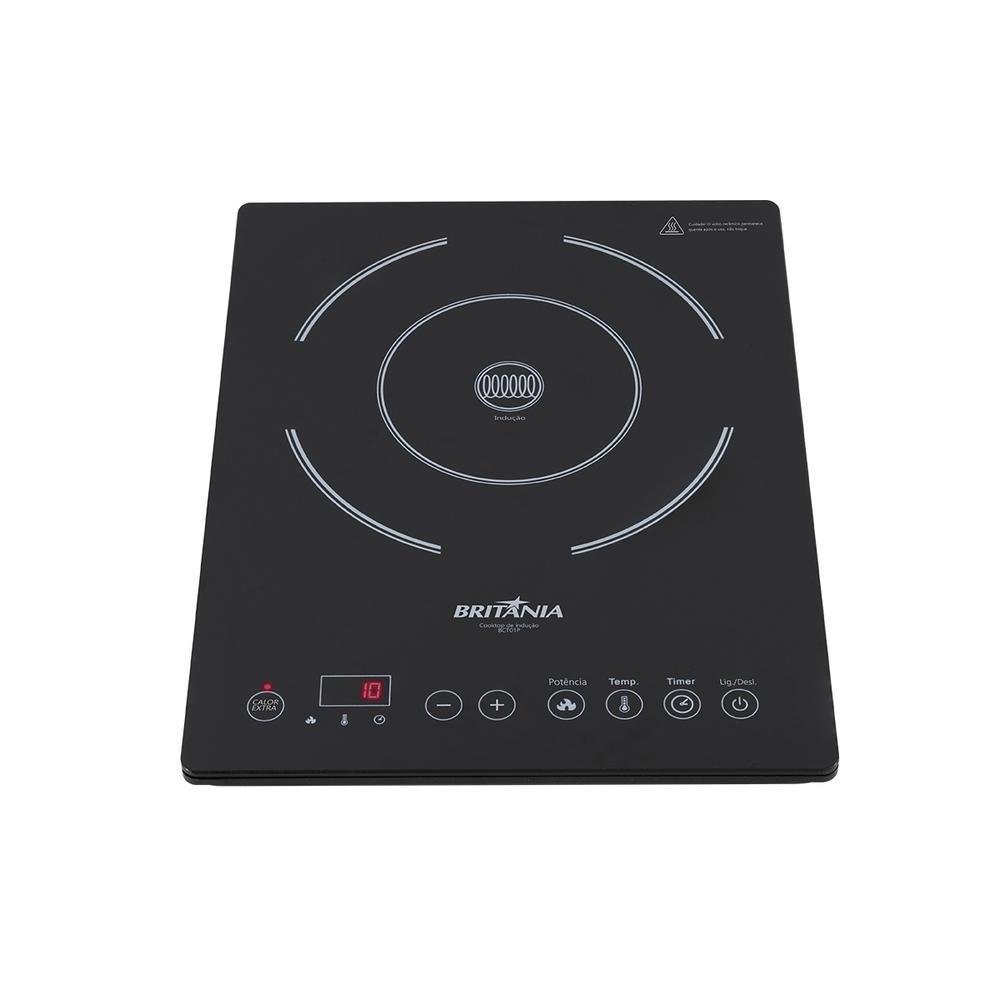 Cooktop Britânia 1 Boca Indução 110V Preto KaBuM!