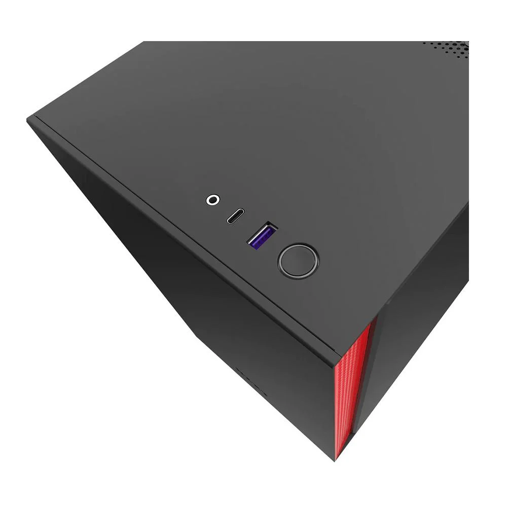 Imagem 3 de 5 do produto Gabinete H210 Matte Black/Red - Ca-H210b-Br