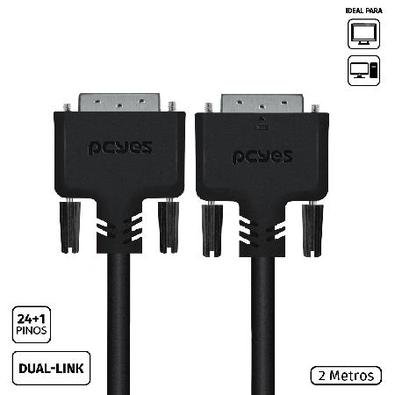 Cabo Dvi-D 24+1 Para Dvi-D 24+1 Dual-Link 2 Metros - Pddl-2..
