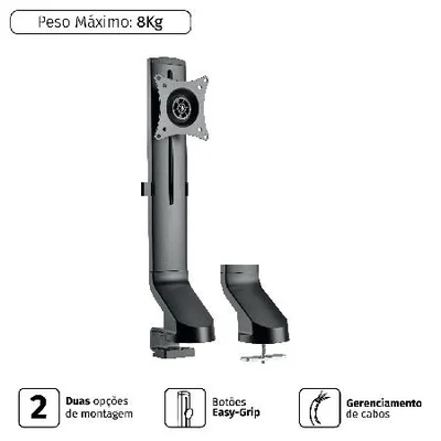 Suporte Para Monitor 17´´´´ A 32´´´´ Vesa 100X100 Plmsm01f
