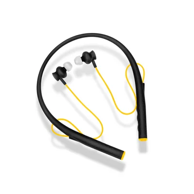Fone Earphone Bluetooth Pulse Rubber Arco Preto e Amarelo - PH240