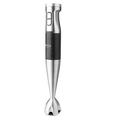 ? 127V e 220V, ? Acompanha copo de 700ml, ? Haste desmontável que facilita a limpeza, ? Lâmina em aço inoxidável, ? Cordão elétrico de 90cm, ? Possui