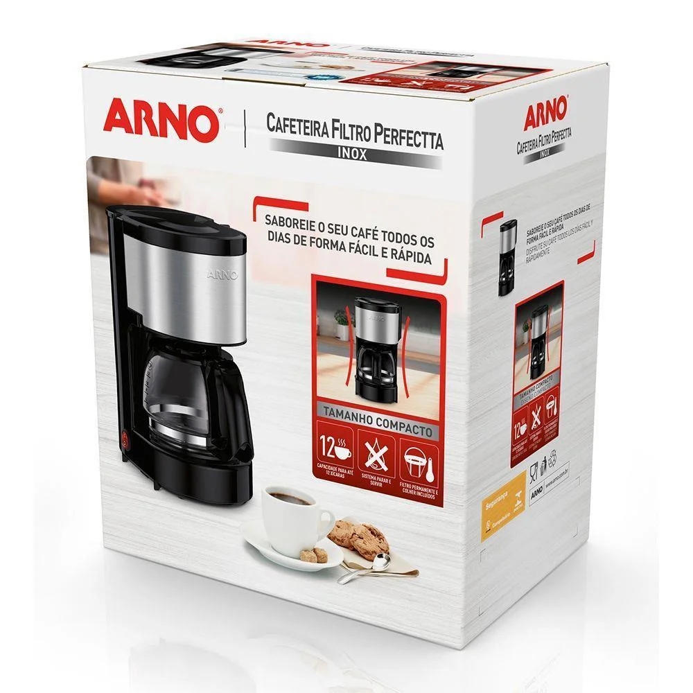 Imagem 4 de 5 do produto Cafeteira Arno Perfectta Cfpi 600ml Inox