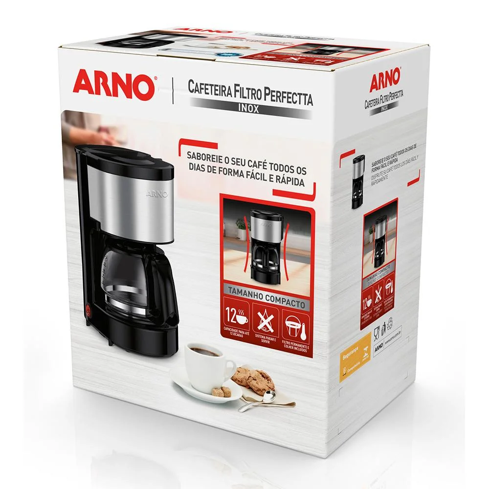 Imagem 5 de 5 do produto Cafeteira Arno Perfectta Cfpi 600ml Inox