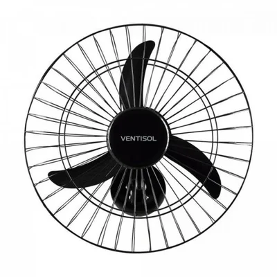 Ventilador De Parede Ventisol New Premium, 3 Pás, 130W, 3 Velocidades, 127V, Preto