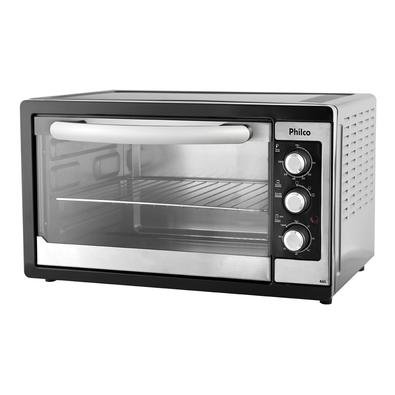 O Forno Elétrico Philco 46L 1500W é multi-funções, aquece, assa, tosta, doura, gratina e grelha! Com 2 resistências, superior e inferior, com controle